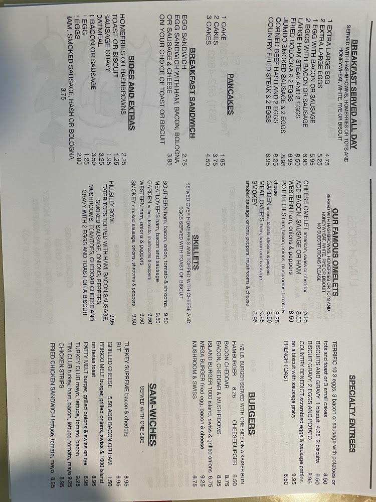 Potbellies Family Restaurant Menu image 2